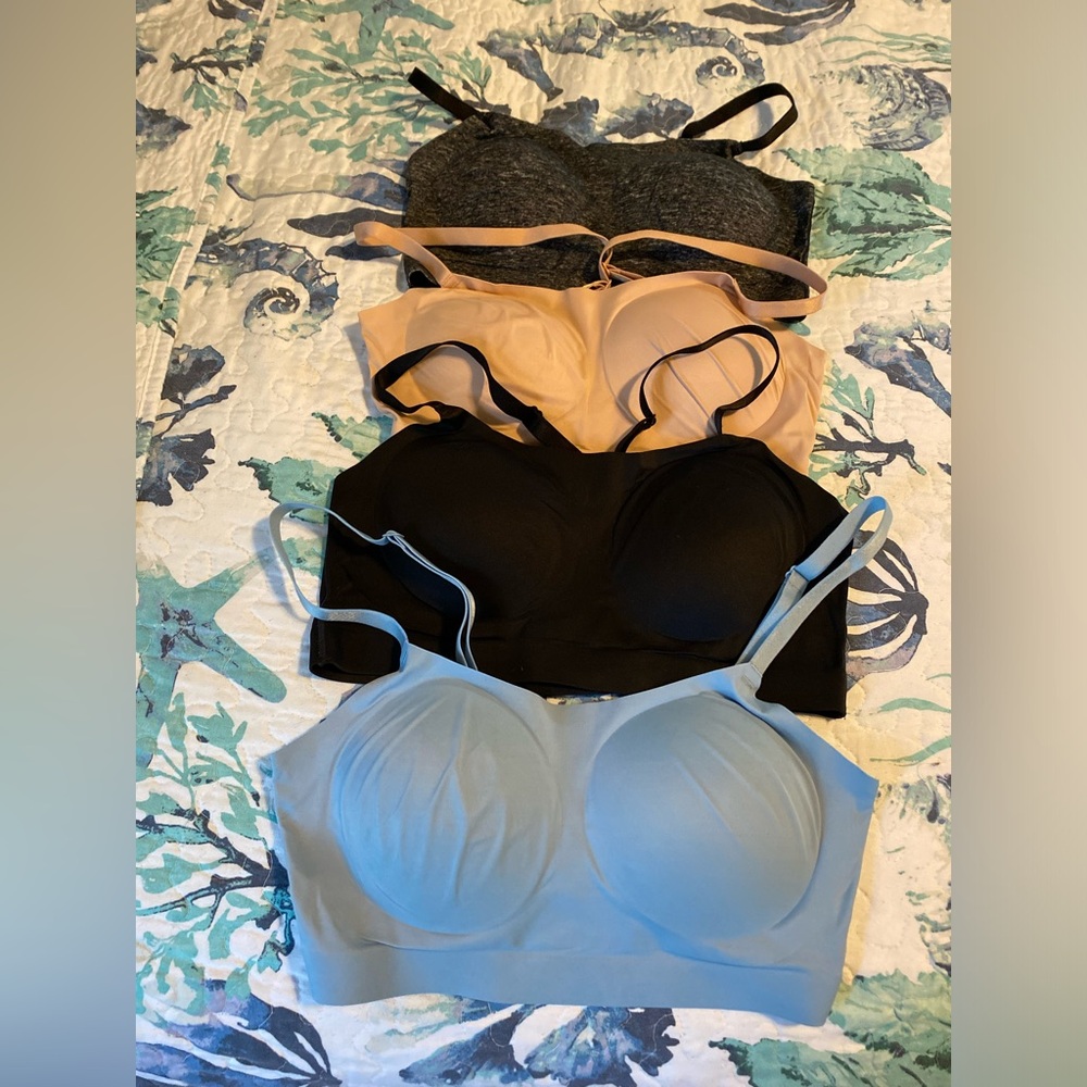 Four Soma ENBLISSLuxe Adjustable Bralettes. Like new. All are size medium.